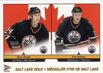 #4 Ryan Smyth / Eric Brewer - Edmonton Oilers - 2002-03 Pacific McDonald's Hockey - Salt Lake Gold