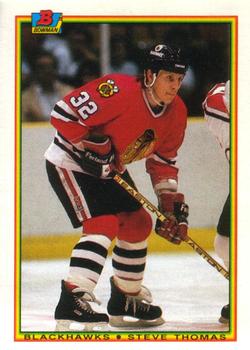 #4 Steve Thomas - Chicago Blackhawks - 1990-91 Bowman Hockey