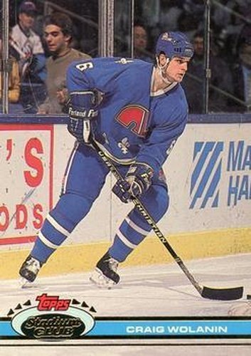 #4 Craig Wolanin - Quebec Nordiques - 1991-92 Stadium Club Hockey