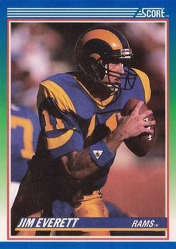#4 Jim Everett - Los Angeles Rams - 1990 Score Football