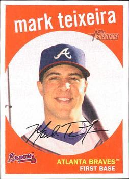 #4 Mark Teixeira - Atlanta Braves - 2008 Topps Heritage Baseball