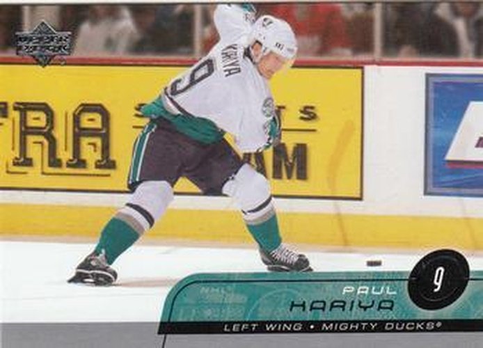 #4 Paul Kariya - Anaheim Mighty Ducks - 2002-03 Upper Deck Hockey