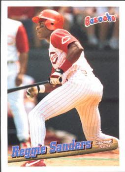 #4 Reggie Sanders - Cincinnati Reds - 1996 Bazooka Baseball