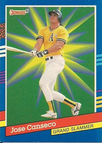 #4 Jose Canseco - Oakland Athletics - 1991 Donruss Baseball - Grand Slammers