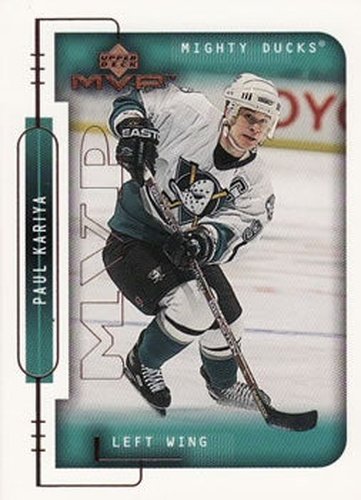#4 Paul Kariya - Anaheim Mighty Ducks - 1999-00 Upper Deck MVP Hockey