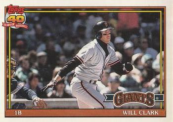 #500 Will Clark - San Francisco Giants - 1991 O-Pee-Chee Baseball