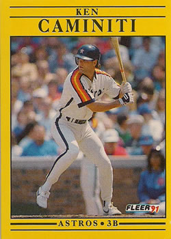 #500 Ken Caminiti - Houston Astros - 1991 Fleer Baseball