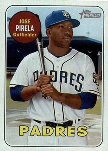 #500 Jose Pirela - San Diego Padres - 2018 Topps Heritage Baseball