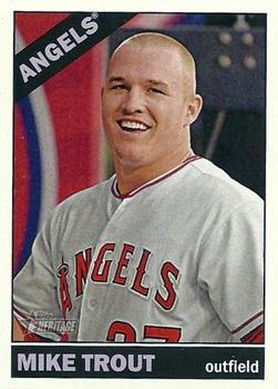 #500b Mike Trout - Los Angeles Angels - 2015 Topps Heritage Baseball