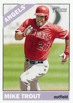 #500c Mike Trout - Los Angeles Angels - 2015 Topps Heritage Baseball