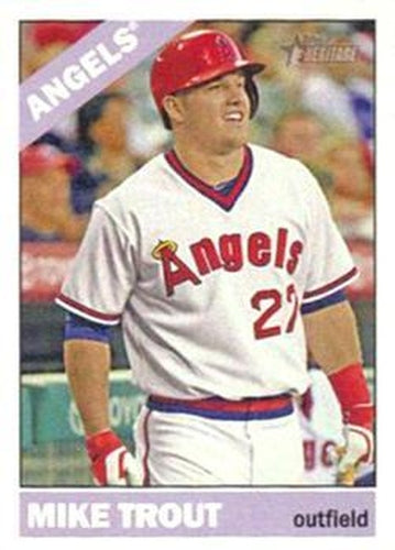 #500d Mike Trout - Los Angeles Angels - 2015 Topps Heritage Baseball