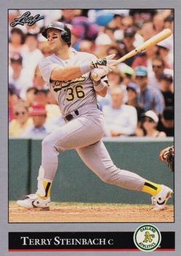 #501 Terry Steinbach - Oakland Athletics - 1992 Leaf Baseball