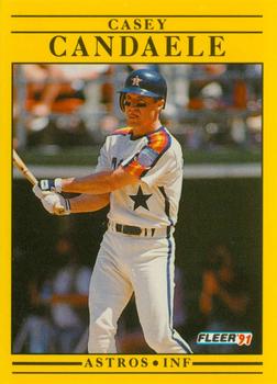 #501 Casey Candaele - Houston Astros - 1991 Fleer Baseball