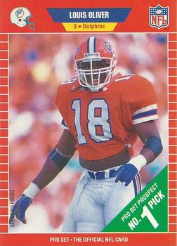 #501 Louis Oliver - Miami Dolphins - 1989 Pro Set Football
