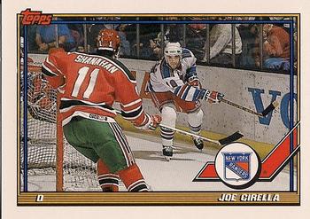 #502 Joe Cirella - New York Rangers - 1991-92 Topps Hockey