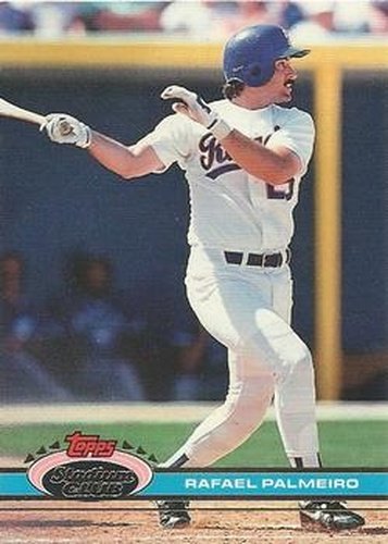 #502 Rafael Palmeiro - Texas Rangers - 1991 Stadium Club Baseball