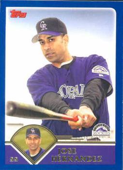 #502 Jose Hernandez - Colorado Rockies - 2003 Topps Baseball