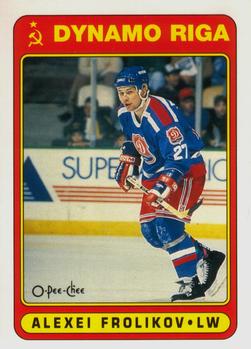 #502 Alexei Frolikov - Dinamo Riga - 1990-91 O-Pee-Chee Hockey