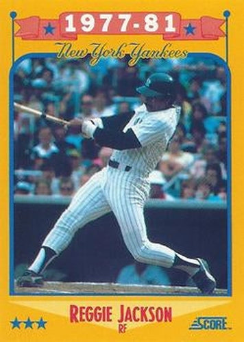 #502 Reggie Jackson - New York Yankees - 1988 Score Baseball
