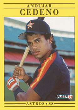 #502 Andujar Cedeno - Houston Astros - 1991 Fleer Baseball