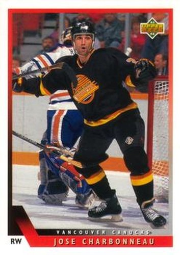 #503 Jose Charbonneau - Vancouver Canucks - 1993-94 Upper Deck Hockey