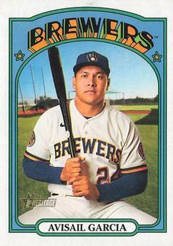 #503 Avisail Garcia - Milwaukee Brewers - 2021 Topps Heritage Baseball