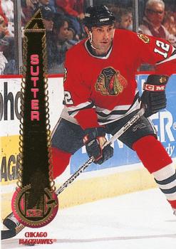 #117 Brent Sutter - Chicago Blackhawks - 1994-95 Pinnacle Hockey