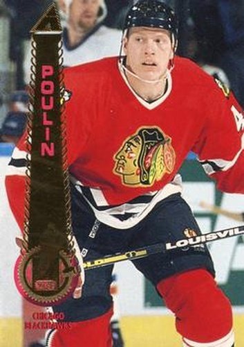 #283 Patrick Poulin - Chicago Blackhawks - 1994-95 Pinnacle Hockey