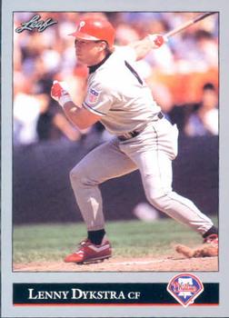 #504 Lenny Dykstra - Philadelphia Phillies - 1992 Leaf Baseball
