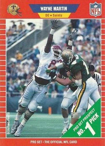 #504 Wayne Martin - New Orleans Saints - 1989 Pro Set Football