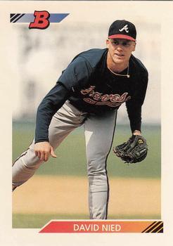#504 David Nied - Atlanta Braves - 1992 Bowman Baseball