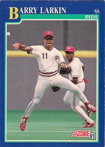 #505 Barry Larkin - Cincinnati Reds - 1991 Score Baseball