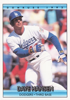 #506 Dave Hansen - Los Angeles Dodgers - 1992 Donruss Baseball