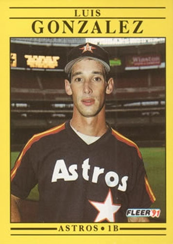 #507 Luis Gonzalez - Houston Astros - 1991 Fleer Baseball