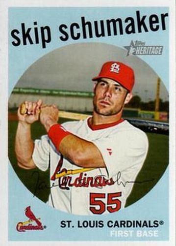 #507 Skip Schumaker - St. Louis Cardinals - 2008 Topps Heritage Baseball