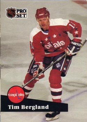 #507 Tim Bergland - 1991-92 Pro Set Hockey
