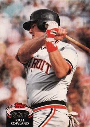 #508 Rich Rowland - Detroit Tigers - 1992 Stadium Club Baseball