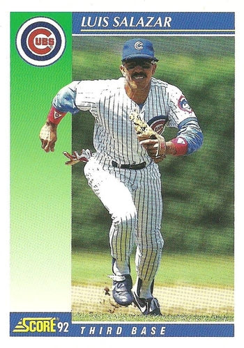 #508 Luis Salazar - Chicago Cubs - 1992 Score Baseball