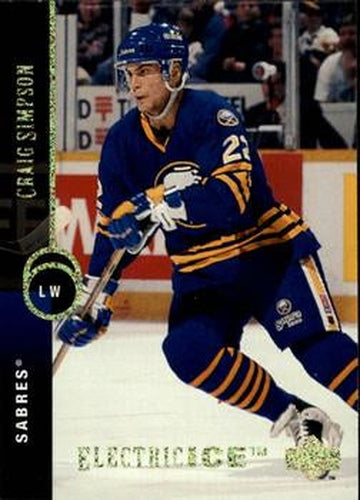 #50 Craig Simpson - Buffalo Sabres - 1994-95 Upper Deck Hockey - Electric Ice