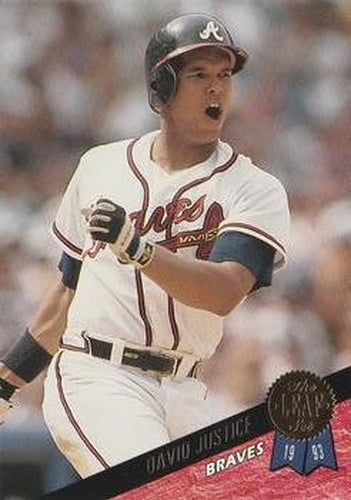 #50 David Justice - Atlanta Braves - 1993 Leaf Baseball