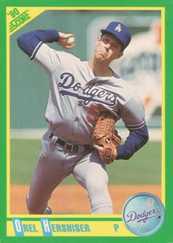 #50 Orel Hershiser - Los Angeles Dodgers - 1990 Score Baseball