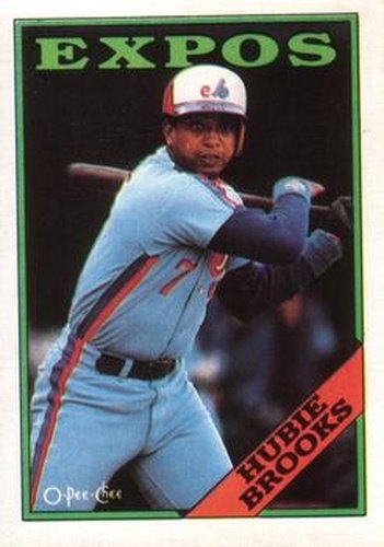 #50 Hubie Brooks - Montreal Expos - 1988 O-Pee-Chee Baseball