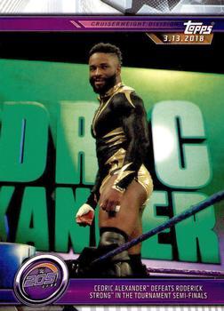 #50 Cedric Alexander Defeats Roderick Strong in the Tournament Semi-finals - 2019 Topps WWE Road to Wrestlemania Wrestling