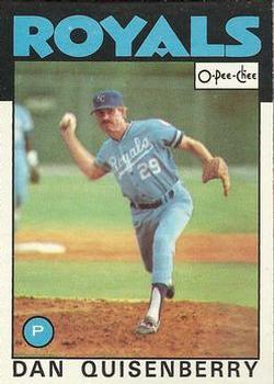 #50 Dan Quisenberry - Kansas City Royals - 1986 O-Pee-Chee Baseball