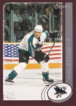 #50 Mike Rathje - San Jose Sharks - 2002-03 O-Pee-Chee Hockey