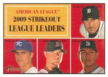 #50 Justin Verlander / Zack Greinke / Jon Lester / Felix Hernandez - Detroit Tigers/Kansas City Royals/Boston Red Sox/Seattle Mariners - 2010 Topps Heritage Baseball