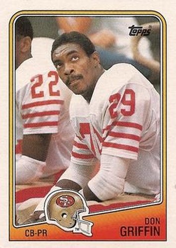#50 Don Griffin - San Francisco 49ers - 1988 Topps Football