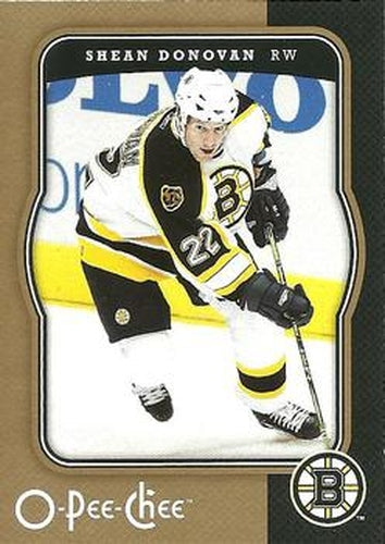 #50 Shean Donovan - Boston Bruins - 2007-08 O-Pee-Chee Hockey
