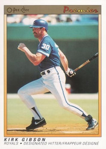 #50 Kirk Gibson - Kansas City Royals - 1991 O-Pee-Chee Premier Baseball