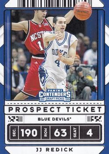 #50b JJ Redick - Duke Blue Devils - 2020 Panini Contenders Draft Picks Basketball